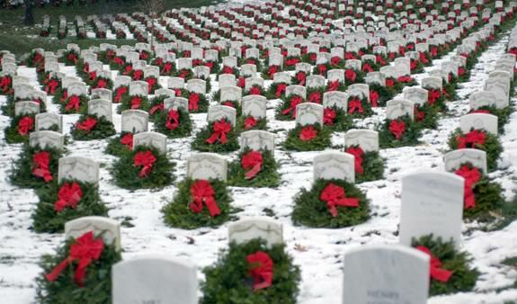 Wreaths at Arlington National Cemetery